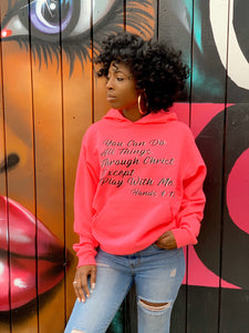 Women's pink Special Edition "Hands 4:13" Hoodie